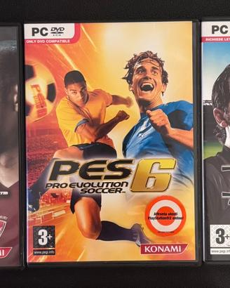 Pes 5, Pes 6, Pes 2008, tutti per PC
