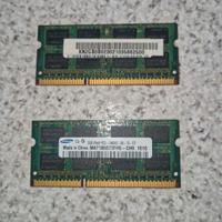 memoria ddr3 da 2 gb l'una per notebook 