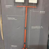 Doppio led con asta tot 100w