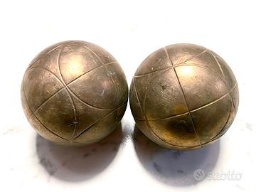 2 bocce bronzo vintage FIB regolamentari boccie