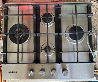 Piano cottura a gas SAMSUNG 4 fuochi inox e ghisa