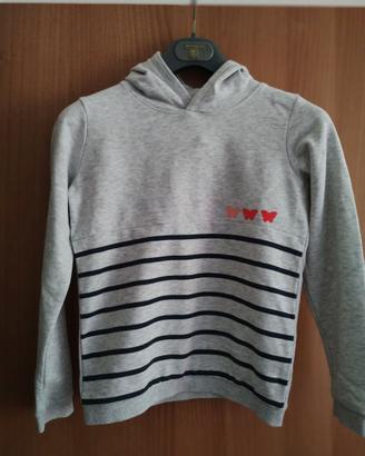 felpa con cappuccio bambina 9-10 anni