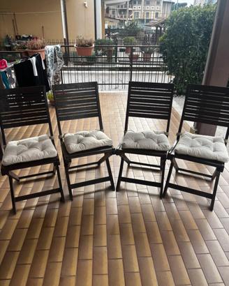 Sedie da giardino in legno