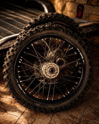 Coppia ruote con gomme KTM/HUSQ/GASGAS 21/19 CROSS