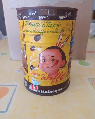 Vecchia scatola di latta caffè Passalacqua
