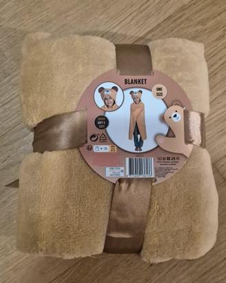 OGGETTO NUOVO coperta pile orso bambino bambina