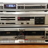 Tris pioneer, amplificatore, tuner e piastra