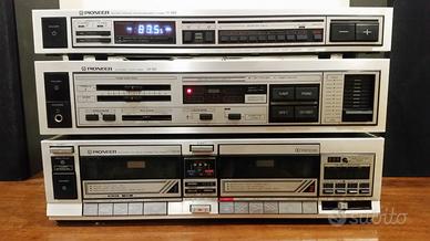 Tris pioneer, amplificatore, tuner e piastra