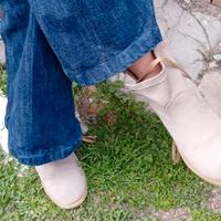 stivaletti camoscio beige 