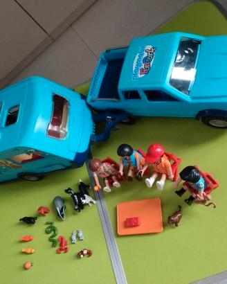 Playmobil Pick up con roulotte