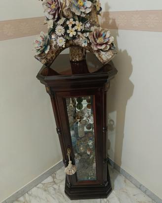 vetrina in piuma di mogano 