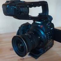Canon C100, usata ma perfettamente funzionante.
