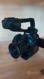 Canon C100, usata ma perfettamente funzionante.