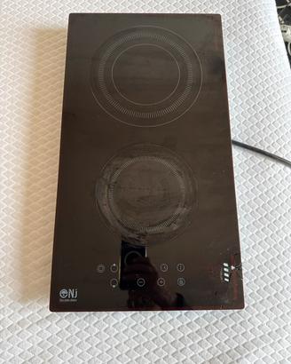 Piastra elettrica a induzione 2 fuochi vetro rotto