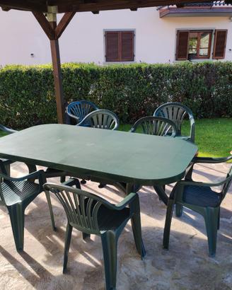 Tavolo da esterno allungabile con 8 sedie