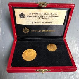 Monete oro San Marino 1974