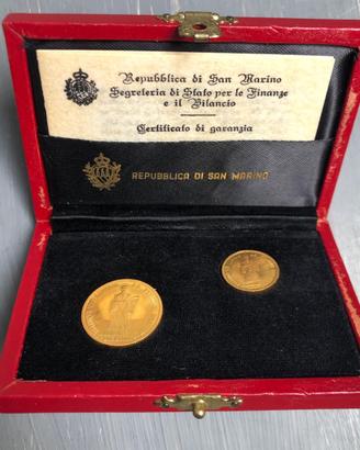 Monete oro San Marino 1974