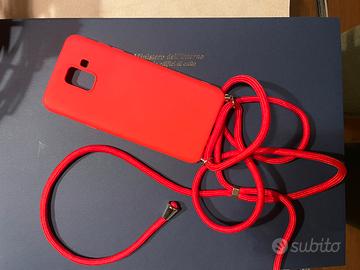 cover con cordino rosso samsung galaxy a6