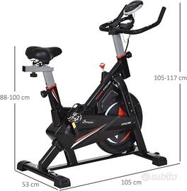 Cyclette allenamento acciaio nero - pari al nuovo