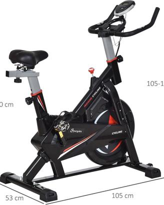 Cyclette allenamento acciaio nero - pari al nuovo