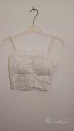 Top elasticizzato in pizzo