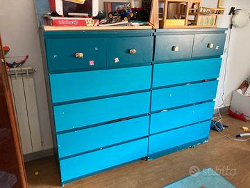 2x Cassettiere Ikea con pomelli Zara Home