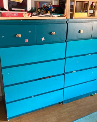 2x Cassettiere Ikea con pomelli Zara Home