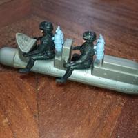 Sottomarino Timpo Toys con uomini rana, vintage