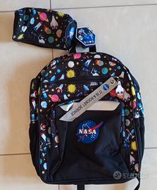Zaino scuola NASA + Astuccio  + Sacca