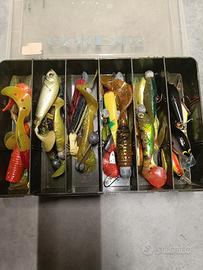 scatola con esche gomma/cranck