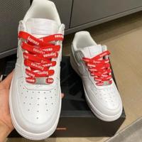 Sneakers basse SupremexNike Air Force 1bianche44.5