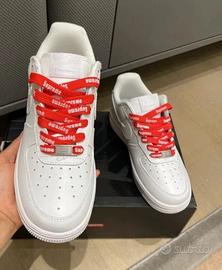 Sneakers basse SupremexNike Air Force 1bianche44.5