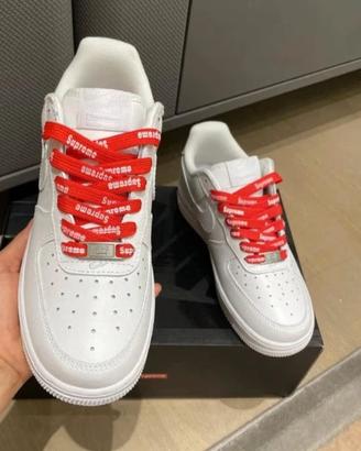 Sneakers basse SupremexNike Air Force 1bianche44.5