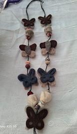 collana feltro farfalle