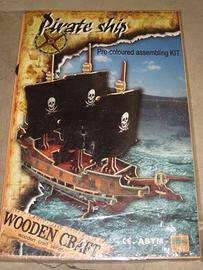 Veliero nave pirati in legno 3D puzzle incellofana
