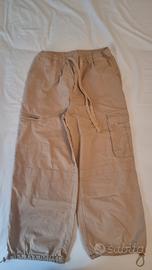 pantalone cargo ragazza taglia S beige