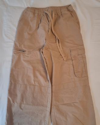 pantalone cargo ragazza taglia S beige