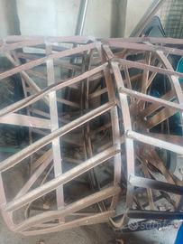 Gabbia Per Conigli Fattrici Montidistribuzione K13 - 2 Scomparti Sovrapponibili, 154x53x70 Cm, Con Nidi E Accessori