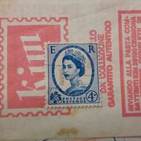Francobollo Regina Elisabetta da 4 d