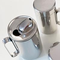Set olio e aceto Guido Bergna anni 80 inox vintage