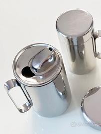Set olio e aceto Guido Bergna anni 80 inox vintage