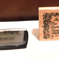 Timbro in legno comprensivo di tampone inchiostro