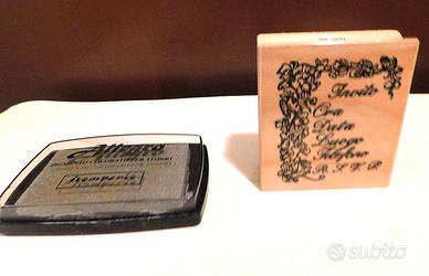 Timbro in legno comprensivo di tampone inchiostro