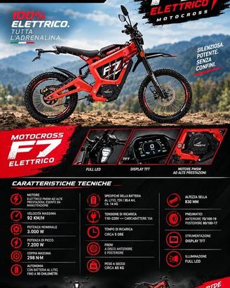 125cc ELETTRICO CROSS F7 L3e PICCO 7,2 KW