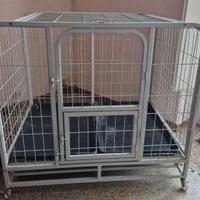 Cesta in ferro con rotelle comoda da trasportare