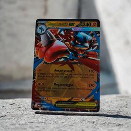 carta Pokemon Mega Lucario-Ex originale nuova