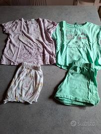 Set 2 pezzi pigiami estivi bambina Disney e UCoB
