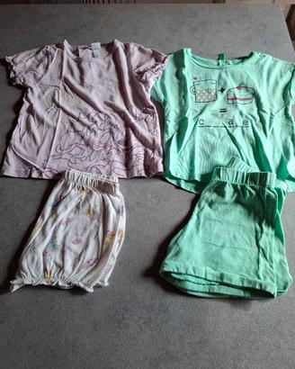 Set 2 pezzi pigiami estivi bambina Disney e UCoB