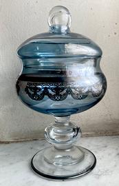 Vaso TIFFANY marcato vintage coperchio cristallo
