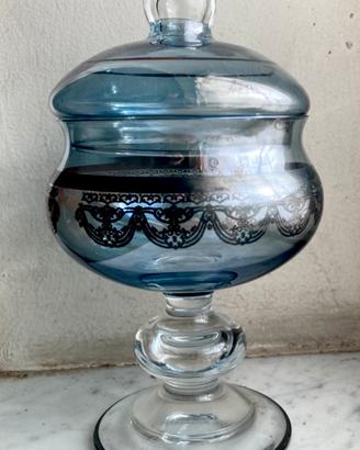 Vaso TIFFANY con coperchio cristallo marcato